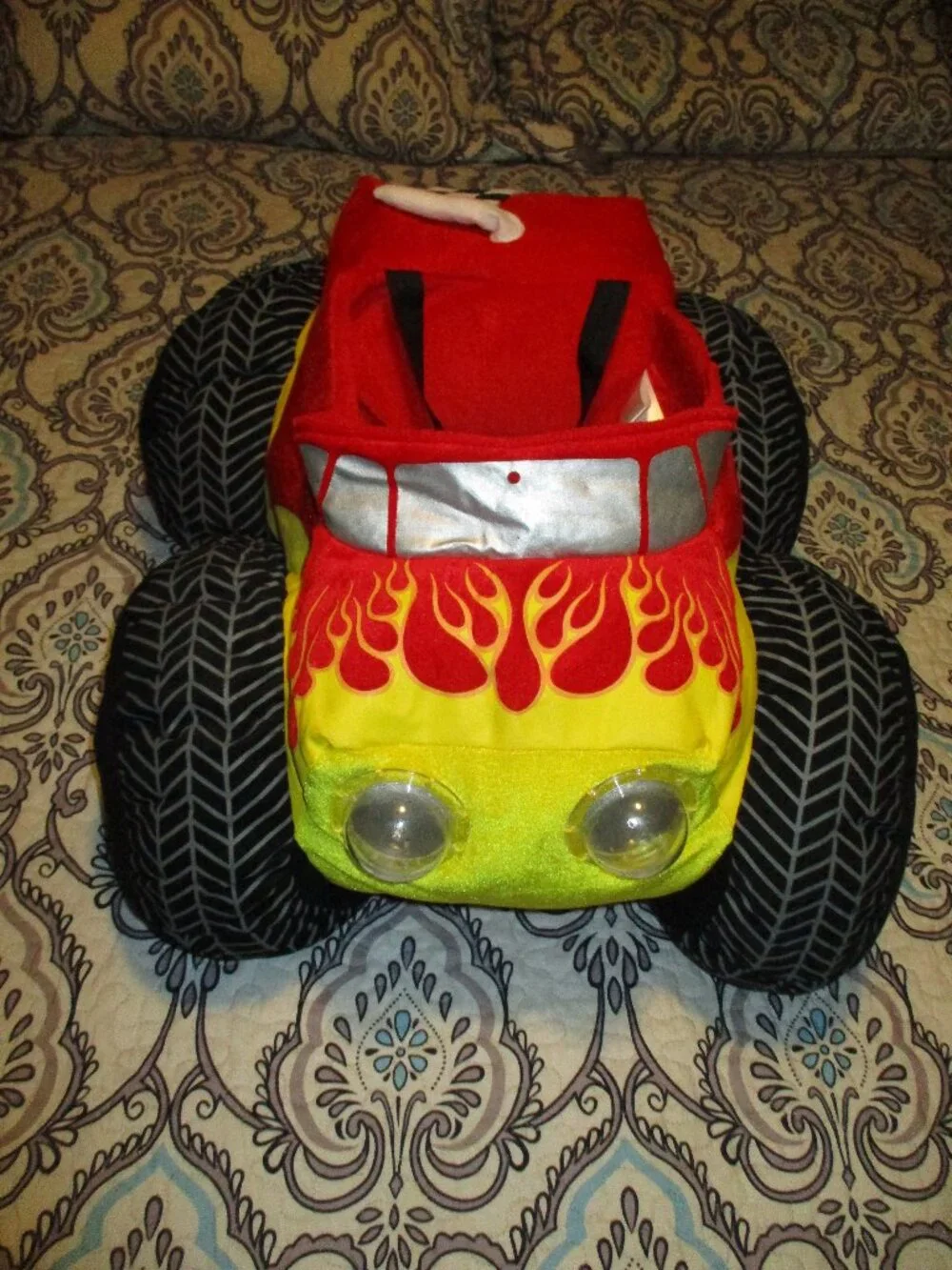 Monster Truck Costume Lights up! Makes Vroom Sounds! Ride-in style, Ages 3-7